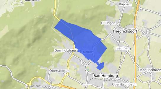 Bodenrichtwertkarte Bad Homburg vor der H&ouml;he Kirdorf